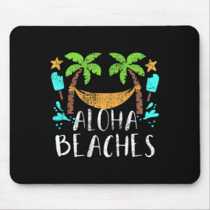 Vintage Aloha Strände Hawaiian Hawaii Urlaub Stran Mousepad