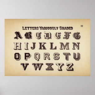 Vintage-Alphabet Poster