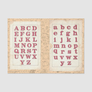 Vintage Alphabet Typografie Mathematische Collage Seidenpapier
