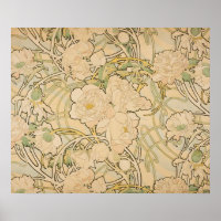 Vintage Alphonse Mucha Peonies Gallery
