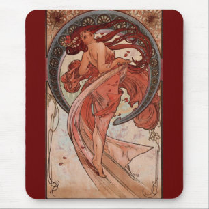Vintage Alphonse Mucha Tanz Mousepad