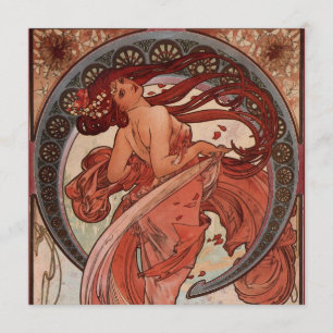 Vintage-Alphonse-Mucha-Tanzeinladungen Einladung