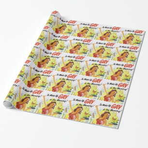 Vintage "Als Schwuler aufwachen" Geschenkpapier