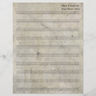 Vintage Alt gestaltete Blankenmusik 10 Stave
