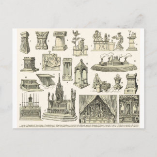 Vintage Altäre Postkarte