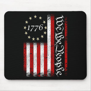 Vintage alte amerikanische Flagge Patriotic 1776 W Mousepad