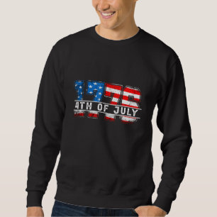 Vintage alte amerikanische Flagge Patriotic 1776 W Sweatshirt