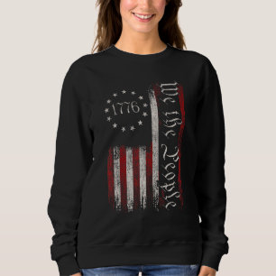 Vintage alte amerikanische Flagge Patriotic 1776 W Sweatshirt