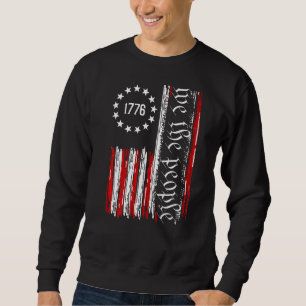 Vintage alte amerikanische Flagge Patriotic 1776 W Sweatshirt