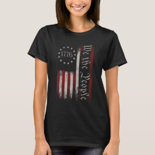 Vintage alte amerikanische Flagge Patriotic 1776 W T-Shirt
