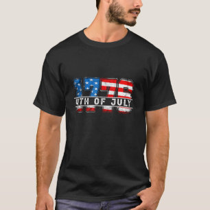 Vintage alte amerikanische Flagge Patriotic 1776 W T-Shirt