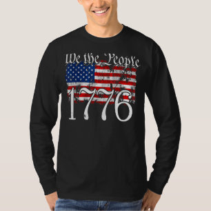 Vintage alte amerikanische Flagge Patriotic 1776 W T-Shirt