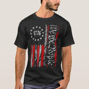 Vintage alte amerikanische Flagge Patriotic 1776 W T-Shirt