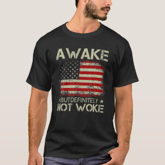 Vintage alte amerikanische Flagge weckt, aber defi T-Shirt