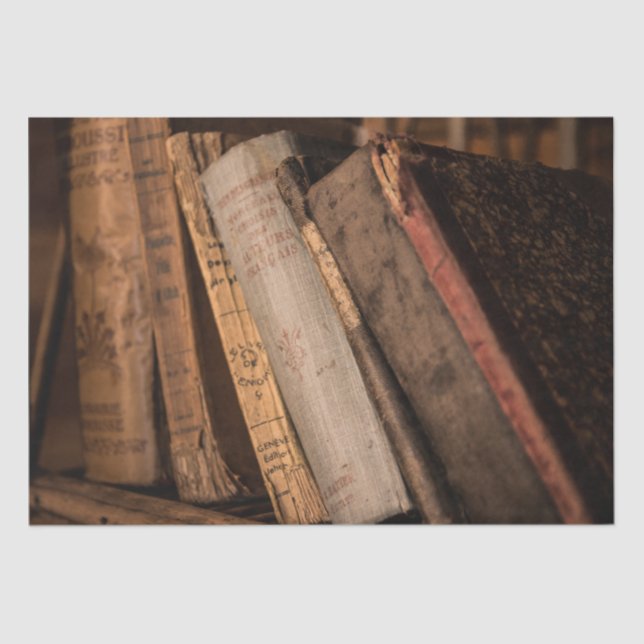 Vintage alte Bücher Dekoupage Tissue Paper Seidenpapier (Vorderseite)