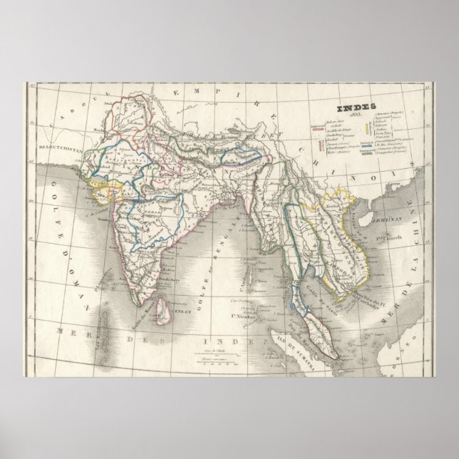 Vintage alte indische Welt - cooler Ausdruck Poster (Vorne)