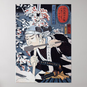Vintage alte japanische Kunst Poster