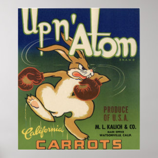 Vintage alte Karotten Gemüse Kratzeretiketten und Poster