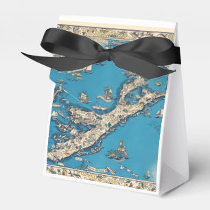 Vintage Alte Karte der Bermuda-Inseln Geschenkschachtel