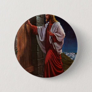 Vintage alte Malerei Bibelglaube Jesuss Christus Button