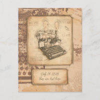 Vintage alte Mode Art. Autor / Schriftsteller Gesc