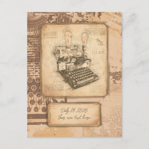 Vintage alte Mode Art. Autor / Schriftsteller Gesc Postkarte
