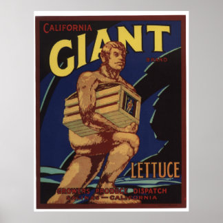 Vintage alte Riesenlettersäfte kratzen Labels Poster