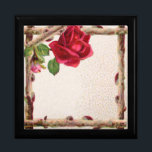 Vintage alte Rose rustikal Viktorianisch Antique Erinnerungskiste<br><div class="desc">Eine Natur inspiriert rustikale antike Rose und Zweige Natur Design. Dies ist perfekt für Hochzeitseinladungen und Programme,  die für Ihre eigenen Hochzeitsdetails angepasst werden können. Teil unserer rustikalen Natursammlung.</div>