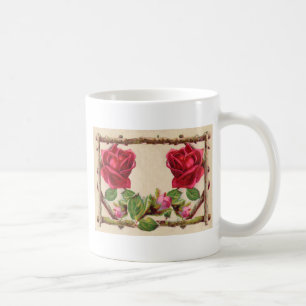 Vintage alte Rose rustikal Viktorianisch Antique Tasse