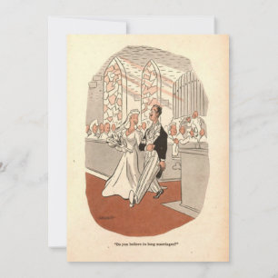 Vintage alte rustikale, lustige Retro-Hochzeit Einladung