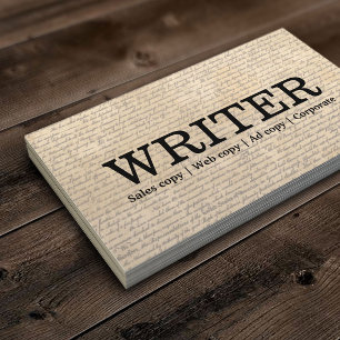 Vintage Alte Schriften: Freelancing Writer Visitenkarte