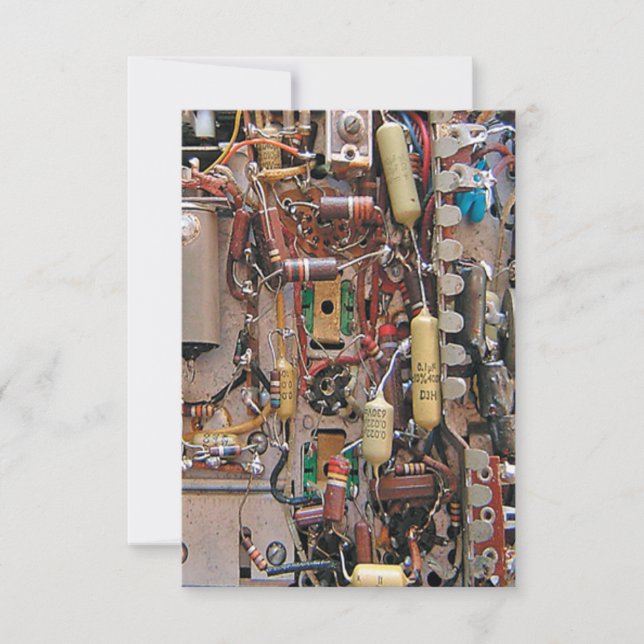 Vintage alte Schulplatte mit Widerständen (Vorderseite)