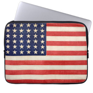Vintage Alte Sechsunddreißig-Sterne-Amerikanische- Laptopschutzhülle