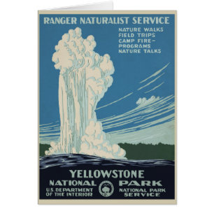 Vintage Alte Treue im Yellowstone Nationalpark