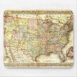 Vintage alte Vereinigten Staaten USA allgemeine Ka Mousepad