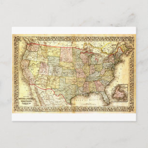 Vintage alte Vereinigten Staaten USA allgemeine Ka Postkarte