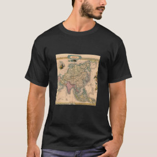 Vintage Alte Weltkarte Asien T-Shirt