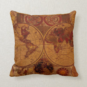 Vintage Alte Weltkarte Dekoration Kissen Kissen Ki