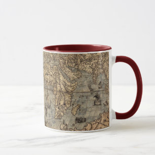 Vintage alte Weltkarte Kaffee-Tasse Tasse
