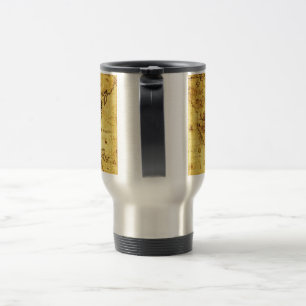 Vintage alte Weltkarten-Reise-Tasse Reisebecher