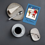 Vintage Alte Zeiten Weihnachtsgeschenke Weihnachte Postkarte<br><div class="desc">Diese Vintage Themed Retro Weihnachten Weihnachten Roten Titel,  Blue Background und White Snow Holiday Postcard mit Kindern sprechen mit Weihnachten draußen mit Weihnachten Grüße werden perfekt für Ihren Urlaub Gruß. Sie können auch andere Designs in diesem Stile in meinem Laden finden.</div>
