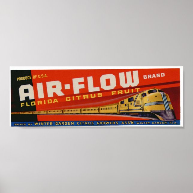 Vintage alte Zitrusfrüchteetiketten Poster (Vorne)