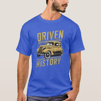 vintage altes Auto mit Tet geschrieben gefahrene G T-Shirt