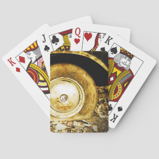 Vintage altes Lenkrad eines klassischen Autos Spielkarten