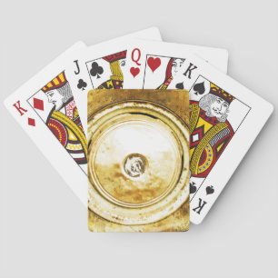 Vintage altes Lenkrad eines klassischen Autos Spielkarten
