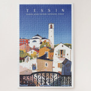 Vintage Altes Tessin Kanton Schweiz Puzzle