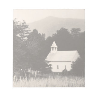 Vintage Altgebirgskirche Notizblock