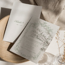 Vintage-Altgrün-Hochzeit im Stil des alten Geldes