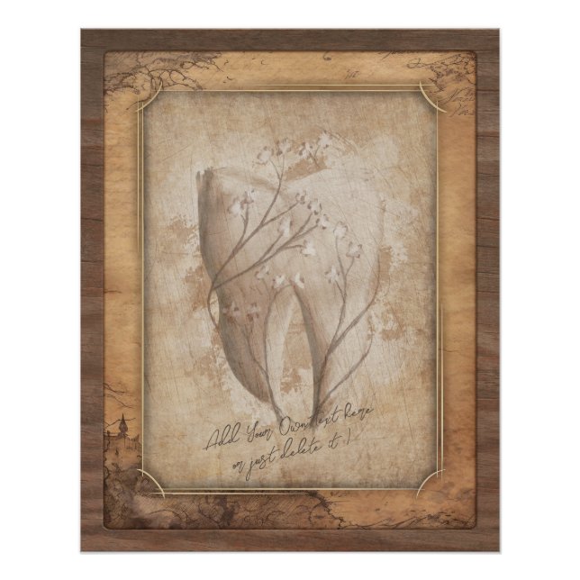 Vintage altmodische Dentalkunst - Zahnarztgeschenk Poster (Vorderseite)