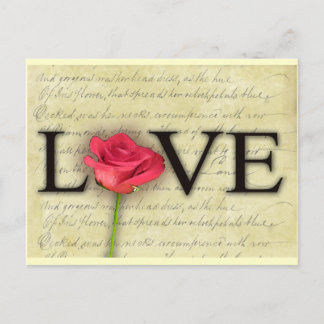 Vintage altmodische Liebe Postkarte